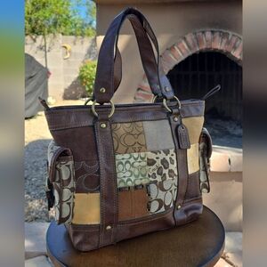 Y2K Vintage Patchwork Coach Bag